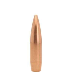 Copper bullet on white background
