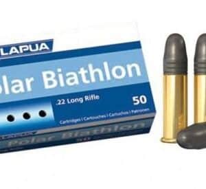 Lapua Polar Biathlon .22 ammunition box and bullets.