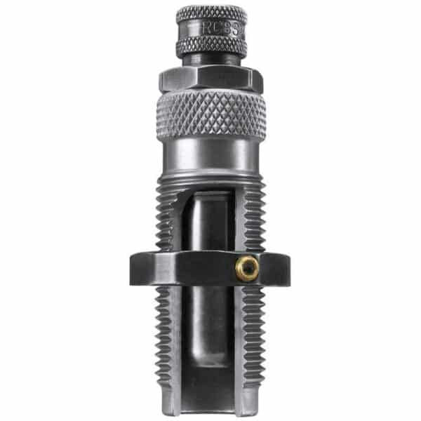 Metal reloading die with threaded design.