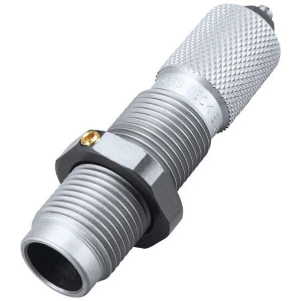 Metallic reloading die with knurled grip
