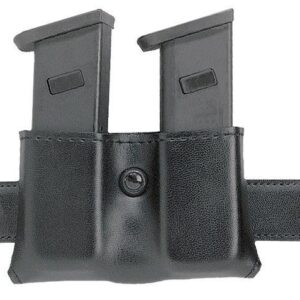 Black double magazine pouch on belt