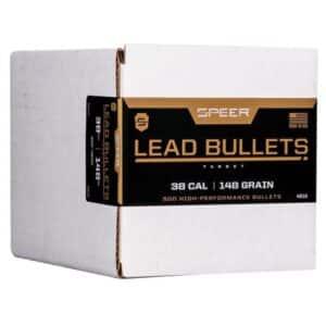 Box of 38 Cal lead bullets, 500 count.
