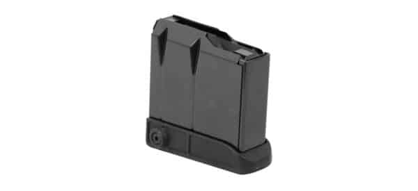 Black gun magazine on white background
