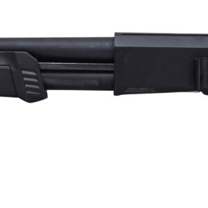 Black tactical shotgun with pistol grip