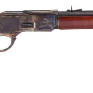 Lever-action rifle with wooden stock