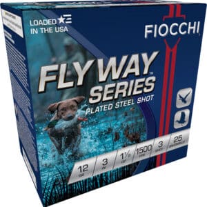 Fiocchi Flyway Series box with hunting dog image.