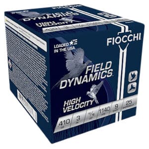 Fiocchi Field Dynamics ammunition box, high velocity shells.