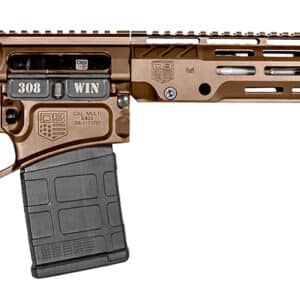 Modern semi-automatic rifle with tan finish