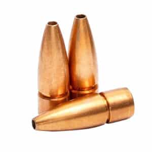 Three copper-colored bullet casings