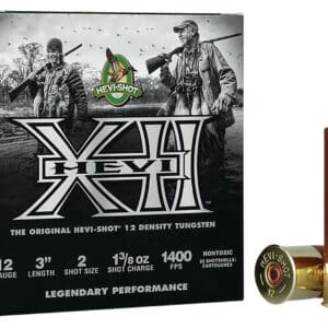 Hevi-Shot 12-gauge tungsten shotgun shells packaging