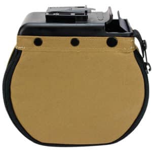Brown tactical ammunition drum magazine pouch