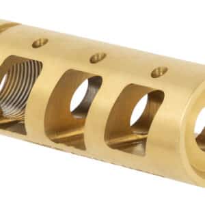 Brass muzzle brake with vented design