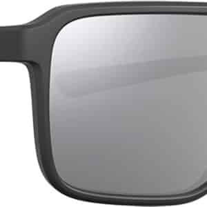 Black sports sunglasses with reflective lenses.