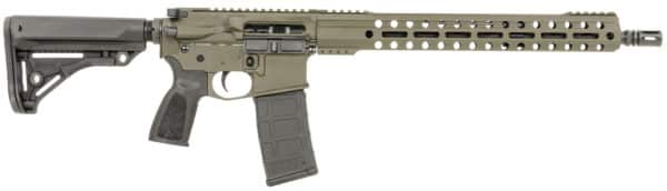 AR-15 style rifle on white background