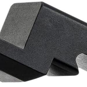 Black metal piece with angled design