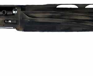 Black tactical shotgun on white background