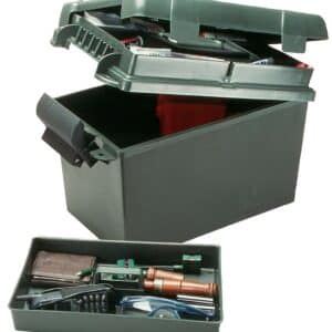 Open toolbox with various tools and accessories inside.
