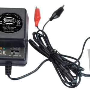 Battery charger with cables and alligator clips