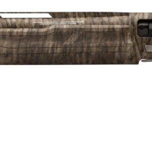 Camouflage-pattern semi-automatic hunting shotgun.