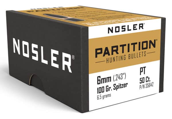 Nosler Partition hunting bullets box