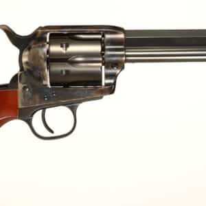 Colt single-action revolver, side view, wooden grip