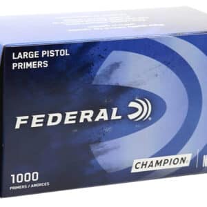 Federal large pistol primers box, 1000 count.