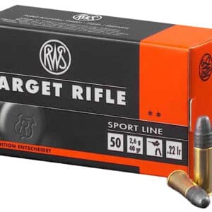 RWS Target Rifle ammunition box, .22 LR caliber