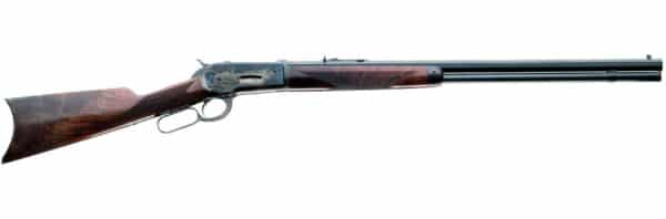 Classic lever-action rifle with wooden stock