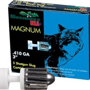 .410 GA magnum shotgun slug cartridge box
