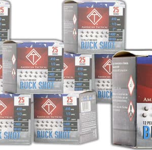 American Tactical Buck Shot ammunition boxes