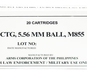 5.56mm ammunition box for military use only.