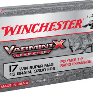 Winchester Varmint X ammunition box for varmint hunting.