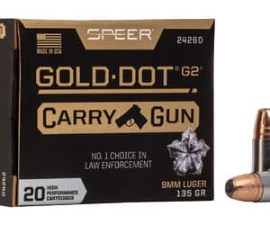 Speer Gold Dot G2 9mm ammunition box