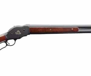 Lever action sawed-off shotgun with wooden grip