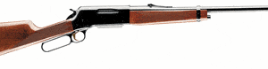 Lever-action hunting rifle with wooden stock