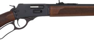 Lever-action rifle with wood stock and barrel