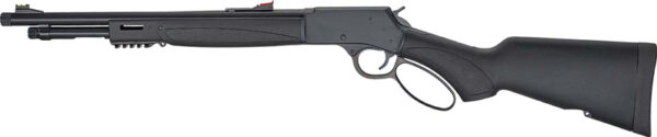 gh012mx left.jpg Black lever-action shotgun on white background.