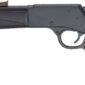 Black lever-action shotgun on white background.