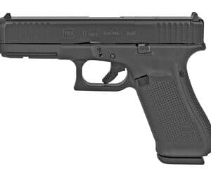 Black semi-automatic pistol side view