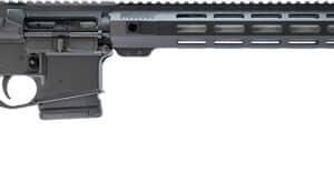 Black semi-automatic rifle, side view