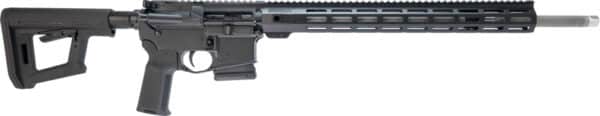 Black semi-automatic rifle, side view