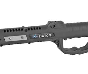 Black stun gun baton, self-defense tool
