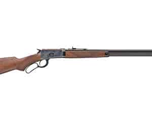 Lever-action rifle with wooden stock