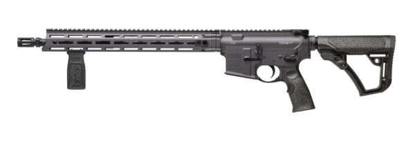 Modern semi-automatic rifle with accessories