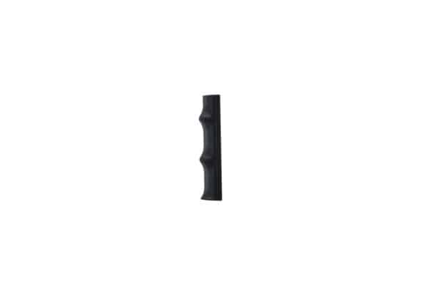 Black ergonomic knife handle side view