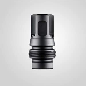 Compact black metal suppressor muzzle device