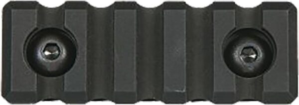 Black metal Picatinny rail accessory mount