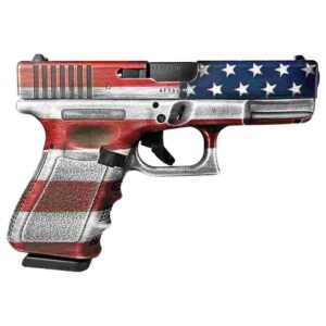 Handgun with American flag design