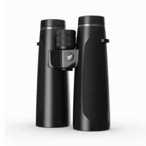 Black high-power binoculars with ergonomic design