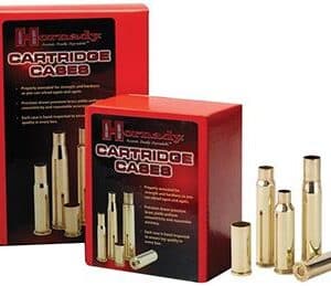 Hornady cartridge cases with boxes.